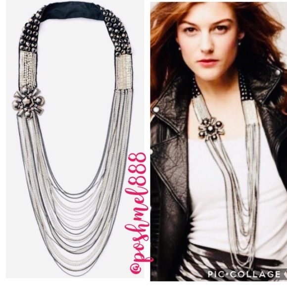 Stella & Dot Jewelry - Stella & Dot | Limited Ed SILVER Gunmetal & Hematite⚔️Nolita Statement N…